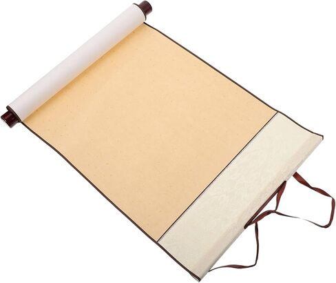 Chinese Calligraphy Blank Hanging Scrolls Drawing Scrolls Paper Office Hanging Wall Blank Scrolls 1Pc Coffee in Kuwait