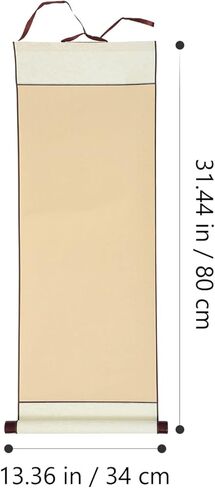 Chinese Calligraphy Blank Hanging Scrolls Drawing Scrolls Paper Office Hanging Wall Blank Scrolls 1Pc Coffee in Kuwait