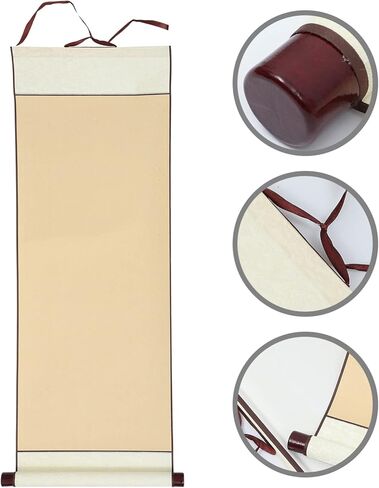 Chinese Calligraphy Blank Hanging Scrolls Drawing Scrolls Paper Office Hanging Wall Blank Scrolls 1Pc Coffee in Kuwait