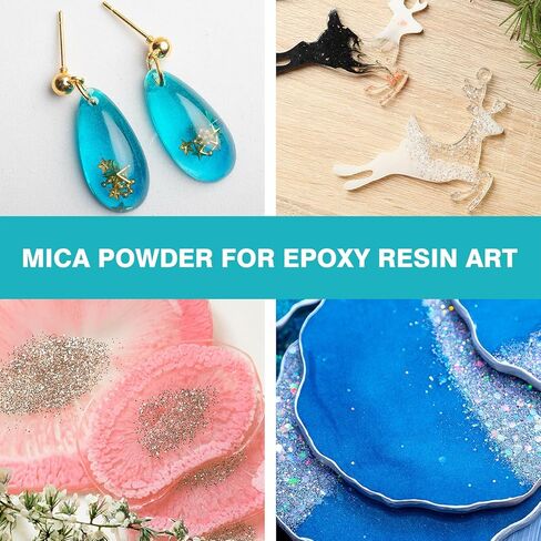 مسحوق ميكا من راتنجات الإيبوكسي، مجموعة صبغات ملونة من راتنجات الإيبوكسي 26 لونًا لصناعة الصابون، والحرف الفنية، وقنابل الحمام، وطلاء الأظافر، وملمع الشفاه، وظلال العيون، ومرطبانات الشموع - 0.175 أونصة (5 جرام)/زجاجة in Kuwait