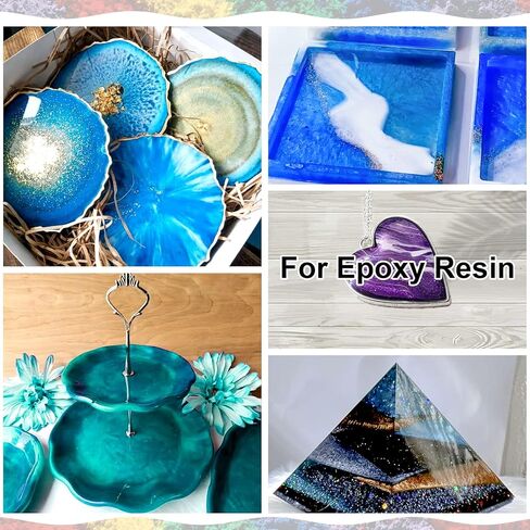 Mica Powder for Epoxy Resin, 32 Colors X 5g Mica Pigment Powder Metallic Colors Shimmer Glitter Powder, for Soap Making,Bath Bomb, Candle Making, Art Crafts, Resin Dye, Nails, Slime in Kuwait