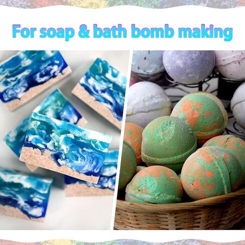 Mica Powder for Epoxy Resin, 32 Colors X 5g Mica Pigment Powder Metallic Colors Shimmer Glitter Powder, for Soap Making,Bath Bomb, Candle Making, Art Crafts, Resin Dye, Nails, Slime in Kuwait