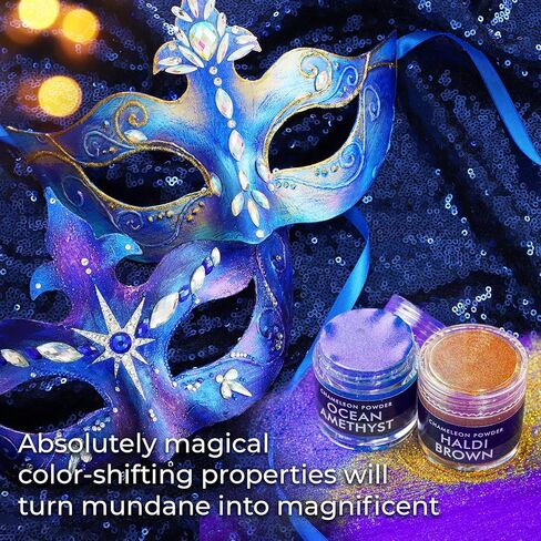 Chameleon Mica Powder for Resin Coloring – 16 Colors Resin Powder Set in Saudi Arabia