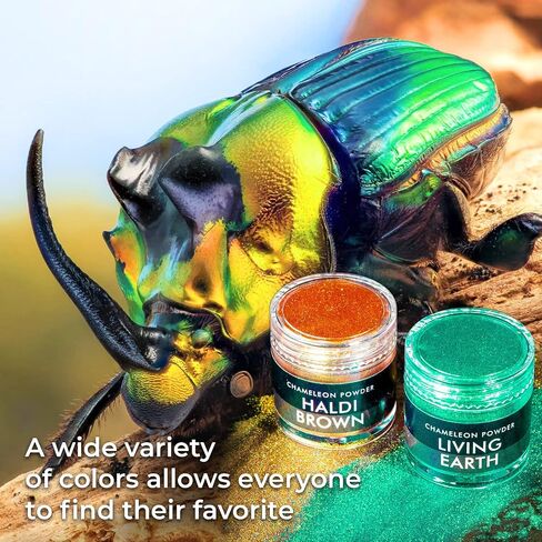 Chameleon Mica Powder for Resin Coloring – 16 Colors Resin Powder Set in Saudi Arabia