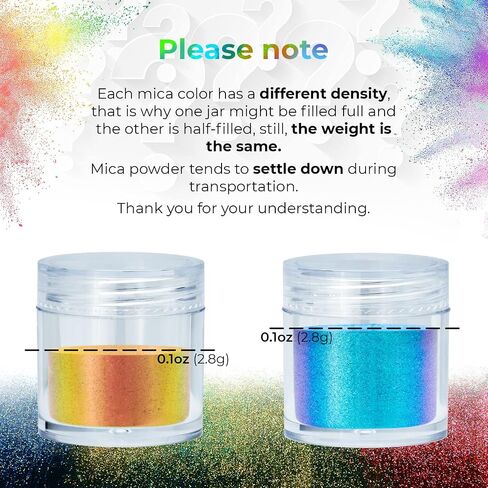 Chameleon Mica Powder for Resin Coloring – 16 Colors Resin Powder Set in Saudi Arabia