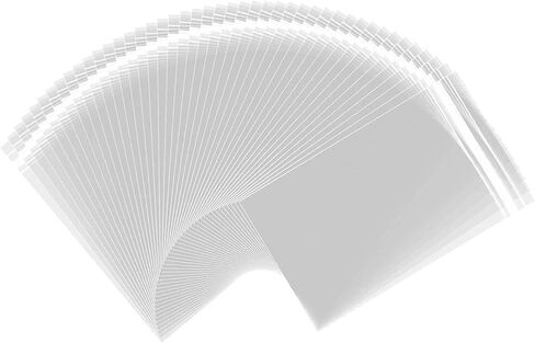 أكياس تخزين ذات أكمام شفافة كريستالية خالية من الأحماض من PLUS MAX مع شريط إعادة الغلق أعلى الحقائب مقاس 8.5X11 في سجادات تأطير الصور - 100 قطعة. in Kuwait