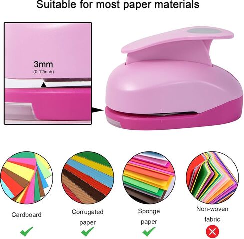 2 Inch Hole Punch, Katfort Craft Punches Shapes Circle Punch for Paper Crafts, Cardstock, Brand Label, Gift Wrapping, Greeting Cards and Scrapbooks, Black in Kuwait