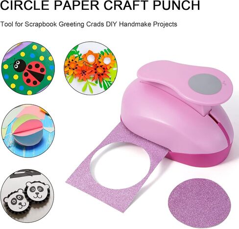 2 Inch Hole Punch, Katfort Craft Punches Shapes Circle Punch for Paper Crafts, Cardstock, Brand Label, Gift Wrapping, Greeting Cards and Scrapbooks, Black in Kuwait