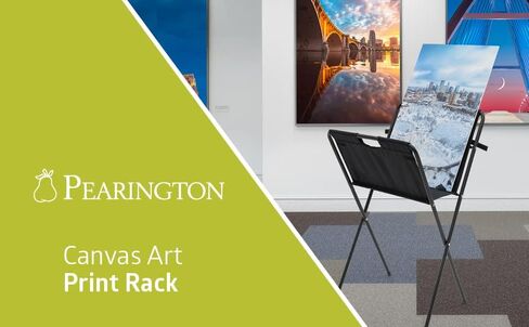 Pearington Folding and Collapsible Canvas Print Display Art Rack, 23.6" D x 21.7" W x 38.9" H, Black in Saudi Arabia