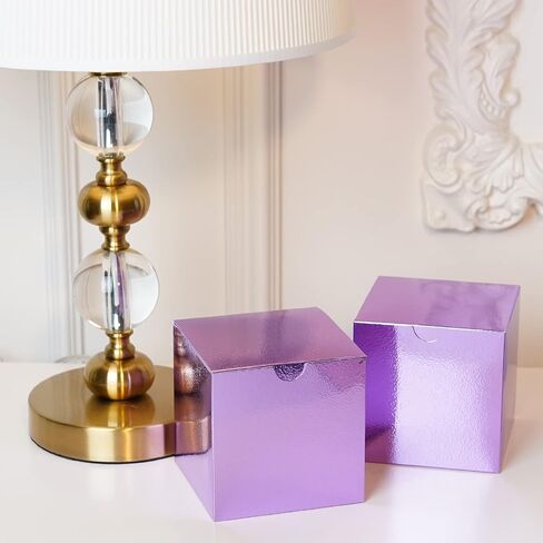 UnicoPak 4x4x4 Black Gift Boxes 50 Pcs, Elegant Small Gift Boxes with Lids for Birthday Party Wedding Holiday Christmas Gift Box for Ornaments, Treats, Candle, Mug, Crafting in Kuwait