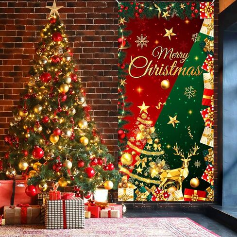 عيد الميلاد الصليب غطاء الباب المهد الصليب الدينية الشتاء الباب الأمامي زينة راية عيد الميلاد يبدأ مع المسيح ثلج الثلج الشرفة علامة خلفية خلفية لعيد الميلاد عطلة حزب اللوازم in Kuwait
