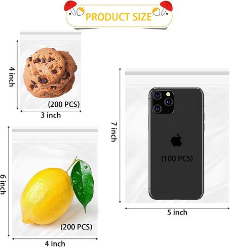 Labeol 160pcs Clear Cellophane Bags 7X14 Treat Bags with Ties Goodie Bag Clear Gift Bag for Packaging Popcorn Party Favor Cookie Candy Bakery Plastic Gift Wrap in Saudi Arabia