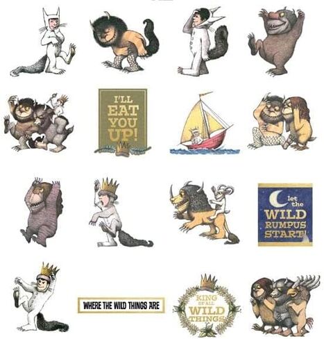 Paper House Productions Where the Wild Things Are 24-Piece Scrapbook Die-Cut Foil Accent Sticker Pack in Saudi Arabia