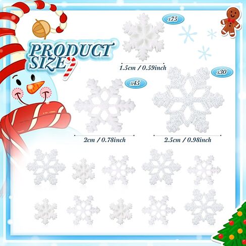 Sawysine 150 Pcs Mini Snowflakes for Crafts Glitter Resin Snowflakes Plastic Small Snowflake Ornaments with Storage Box for Christmas Winter Party Scrapbooking DIY Cake Home Decor 3 Size (Blue) in Kuwait