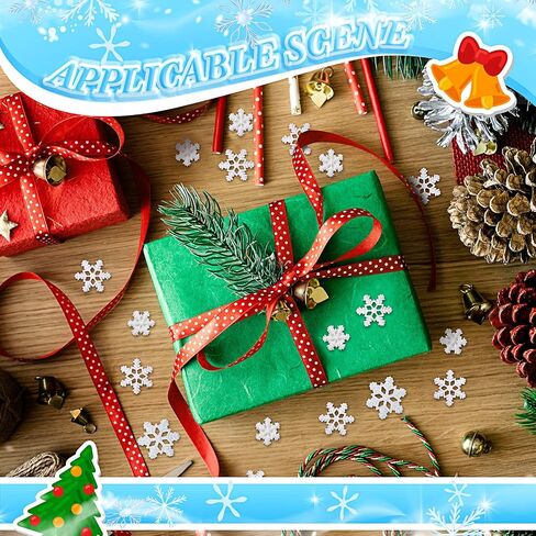 Sawysine 150 Pcs Mini Snowflakes for Crafts Glitter Resin Snowflakes Plastic Small Snowflake Ornaments with Storage Box for Christmas Winter Party Scrapbooking DIY Cake Home Decor 3 Size (Blue) in Kuwait