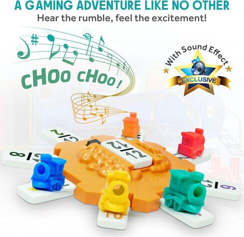 Yinlo Mexican Train Dominoes Set with Sound Effects, Mexican Train Dominoes Game for Travel, 91 Tiles Double12 Colored Dominoes Game Set with Aluminum Case in Kuwait
