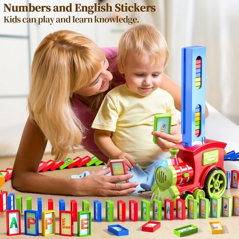 ألعاب قطار الدومينو من دولوي، 307 قطعة ألعاب ممتعة لقطار الدومينو الأوتوماتيكية مع ملصقات الأبجدية والأرقام، ألعاب للأطفال الصغار مع أضواء وموسيقى ومجموعة قطار، لعبة لعبة الدومينو الإبداعية للأطفال من سن 3 4 5 6+ in Kuwait