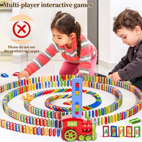 ألعاب قطار الدومينو من دولوي، 307 قطعة ألعاب ممتعة لقطار الدومينو الأوتوماتيكية مع ملصقات الأبجدية والأرقام، ألعاب للأطفال الصغار مع أضواء وموسيقى ومجموعة قطار، لعبة لعبة الدومينو الإبداعية للأطفال من سن 3 4 5 6+ in Kuwait