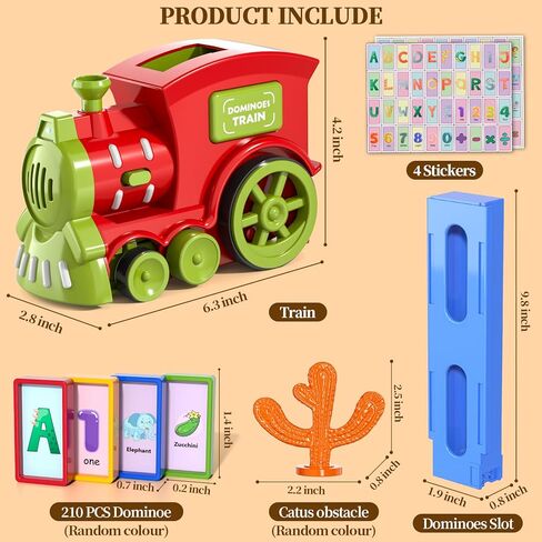 ألعاب قطار الدومينو من دولوي، 307 قطعة ألعاب ممتعة لقطار الدومينو الأوتوماتيكية مع ملصقات الأبجدية والأرقام، ألعاب للأطفال الصغار مع أضواء وموسيقى ومجموعة قطار، لعبة لعبة الدومينو الإبداعية للأطفال من سن 3 4 5 6+ in Kuwait