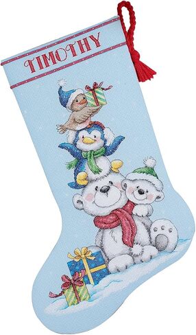 Dimensions Stack of Critters Stocking Counted Cross Stitch Kit, 16" Long in Kuwait