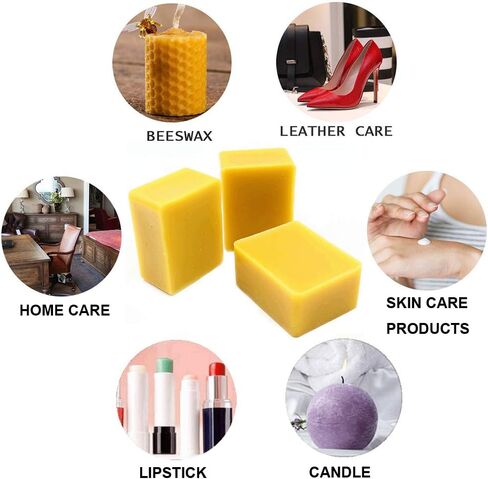 TooGet Pure Yellow Beeswax Blocks - 100% Natural Beeswax Bars, Triple Filtered - Premium Quality, Cosmetic Grade - 14 OZ in Kuwait