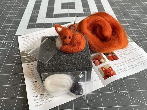 صوف لباد ثعلب - مجموعة لباد بابرة حيوانات للمبتدئين - لف صوف in Kuwait