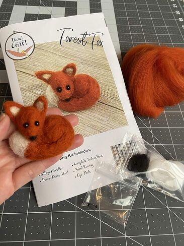 صوف لباد ثعلب - مجموعة لباد بابرة حيوانات للمبتدئين - لف صوف in Kuwait