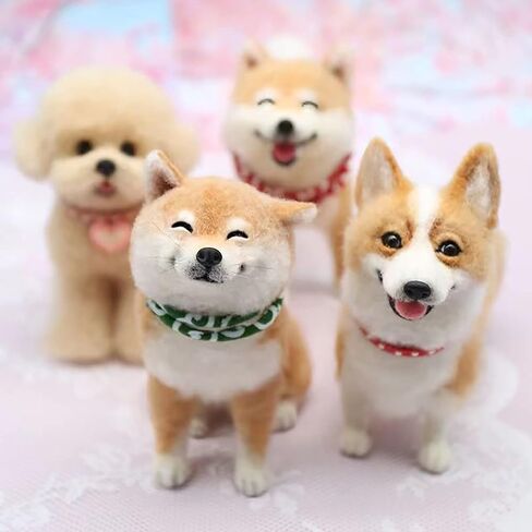 BKDRL Dogs Needle Felt Needle Felting Kit Wool Felting Kit for Beginners Includes All Tools and Instructions (Corgi) in Kuwait