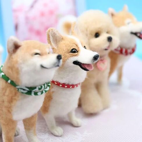 BKDRL Dogs Needle Felt Needle Felting Kit Wool Felting Kit for Beginners Includes All Tools and Instructions (Corgi) in Kuwait