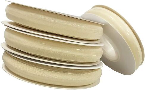 شريط مرن من السيليكون قابل للتمدد متعدد الألوان بعرض 5/8 بوصة لإكسسوارات الملابس 5 ياردات لكل لفة (بيج) in Kuwait