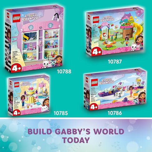 LEGO Gabby's Dollhouse Kitty Fairy’s Garden Party 10787 Building Toy with Tree House, Swing, Slide, and Merry-Go-Round, Includes Gabby and Pandy Paws, Birthday Gift, Sensory Toy for Kids Ages 4 and up in Saudi Arabia