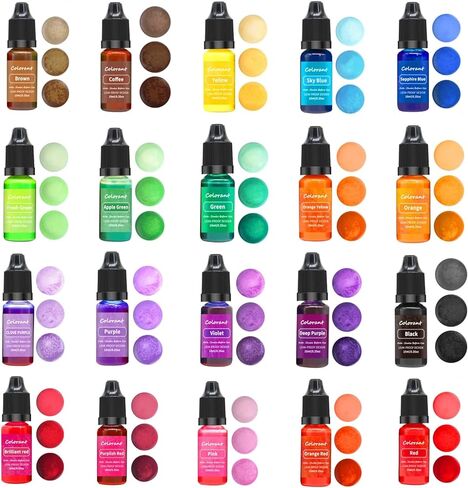 أصباغ الشمع لصنع الشموع - 24 لونًا (2 جم لكل واحدة) مجموعة من أصباغ الشموع لشموع الصويا الفريدة، ورقائق الألوان لصنع الشموع المعطرة، ومستلزمات DIY in Kuwait