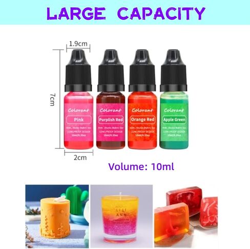 أصباغ الشمع لصنع الشموع - 24 لونًا (2 جم لكل واحدة) مجموعة من أصباغ الشموع لشموع الصويا الفريدة، ورقائق الألوان لصنع الشموع المعطرة، ومستلزمات DIY in Kuwait