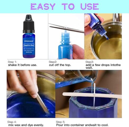 أصباغ الشمع لصنع الشموع - 24 لونًا (2 جم لكل واحدة) مجموعة من أصباغ الشموع لشموع الصويا الفريدة، ورقائق الألوان لصنع الشموع المعطرة، ومستلزمات DIY in Kuwait