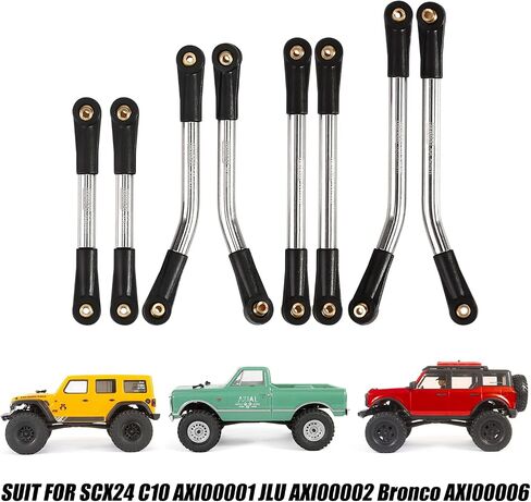 INJORA Steel 4 Links Set for SCX24 C10 JLU Bronco Base Camp 4Runner(Silver) in Saudi Arabia
