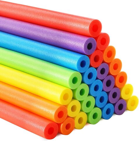 Sratte 30 Pcs Hollow Pool Noodles Bulk 39 inch Bright Foam Swim Noodles Large Pool Floats Toys for Adults and Kids Foam Water Noodles for Swimming Floating and Craft Projects in Kuwait