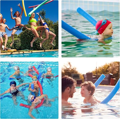 Sratte 30 Pcs Hollow Pool Noodles Bulk 39 inch Bright Foam Swim Noodles Large Pool Floats Toys for Adults and Kids Foam Water Noodles for Swimming Floating and Craft Projects in Kuwait
