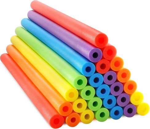 Sratte 30 Pcs Hollow Pool Noodles Bulk 39 inch Bright Foam Swim Noodles Large Pool Floats Toys for Adults and Kids Foam Water Noodles for Swimming Floating and Craft Projects in Kuwait