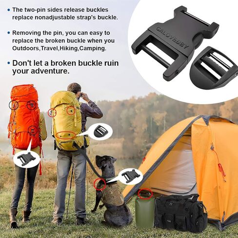 ابزيم اصلاح ميداني 1 انش، ابزيم بلاستيك 1 انش، مشبك جانبي قابل للتعديل 1 انش، قطعتان من الابازيم سريعة الفك مع قفل سلم 1 انش in Kuwait