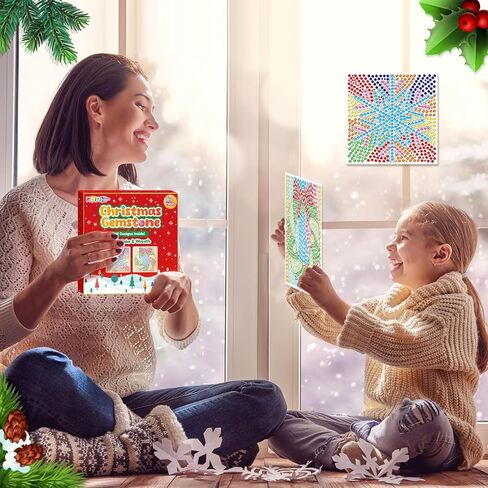 pigipigi Christmas Art Craft for Kids - Diamond Painting Kit for Girls Ages 6 7 8 12 Window Gem Art Creative Toys for 7 Year Old Girl Boy Christmas Holiday Gift Idea in Kuwait