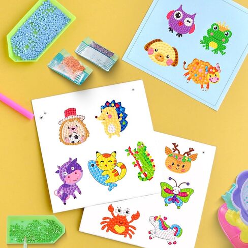 مجموعات الرسم الماسي للأطفال من Vicouyi، 12 قطعة من مجموعة الفن الماسي 5D للأطفال in Kuwait