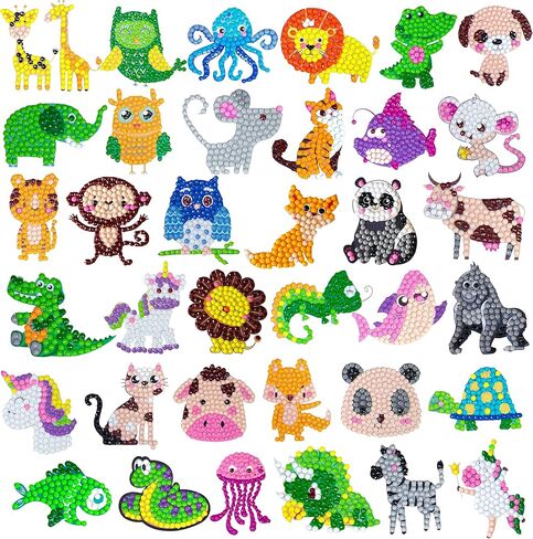 Yazhiji 5D Diamond Painting Kits for Kids Gemstone Dotz Arts and Crafts for Boys or Girls 8 9 10 11 12 Years Old DIY Gem Paint Mosaic Sticker for Adult,Ideal Gift Painting Kit for Beginners 81pcs in Kuwait