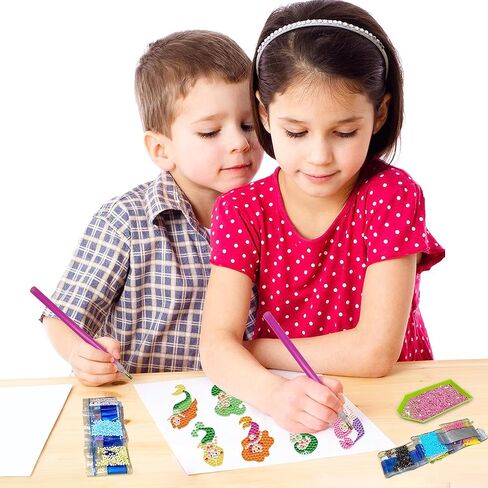 Yazhiji 5D Diamond Painting Kits for Kids Gemstone Dotz Arts and Crafts for Boys or Girls 8 9 10 11 12 Years Old DIY Gem Paint Mosaic Sticker for Adult,Ideal Gift Painting Kit for Beginners 81pcs in Kuwait