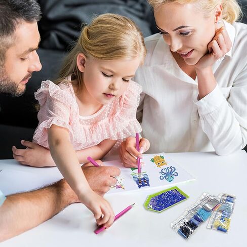 Yazhiji 5D Diamond Painting Kits for Kids Gemstone Dotz Arts and Crafts for Boys or Girls 8 9 10 11 12 Years Old DIY Gem Paint Mosaic Sticker for Adult,Ideal Gift Painting Kit for Beginners 81pcs in Kuwait