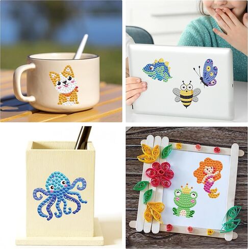 Yazhiji 5D Diamond Painting Kits for Kids Gemstone Dotz Arts and Crafts for Boys or Girls 8 9 10 11 12 Years Old DIY Gem Paint Mosaic Sticker for Adult,Ideal Gift Painting Kit for Beginners 81pcs in Kuwait