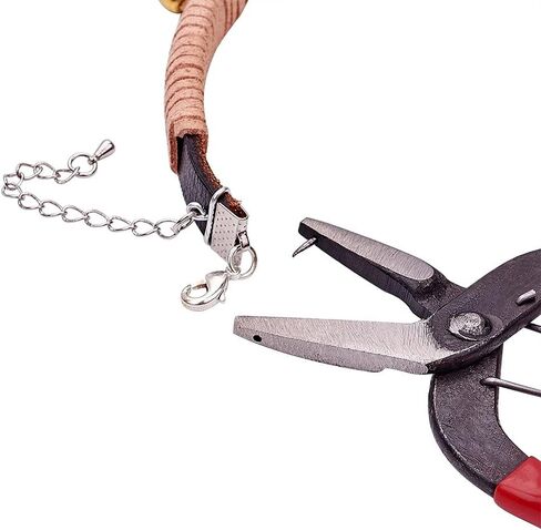 Pandahall مجوهرات ثقب لكمة كماشة مجوهرات كماشة العيينة كماشة ورق الحرف الجلود ثقب اللكم سلم أداة القاطع الأحمر دبوس: 1 مللي متر in Kuwait