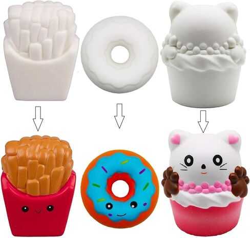 Korilave Squishies Toy Painting Kit for Girls DIY Art Crafts, Jumbo Slow Rising Blank Unicorn Squishy Party Supplies Stress Anxiety Relief Toy for Kids 4 5 6 7 8 Years Old(27Pcs) in Kuwait