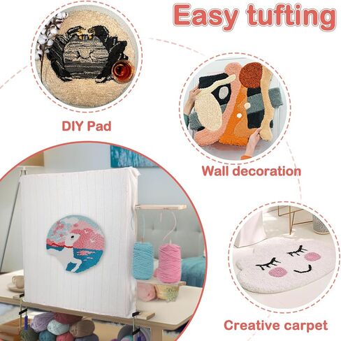 إطار خصلة ICZW لآلة خصلة السجاد الكهربائية مقاس 35.4 بوصة × 27.5 بوصة إطار خصلة السجاد مع المشبك in Kuwait