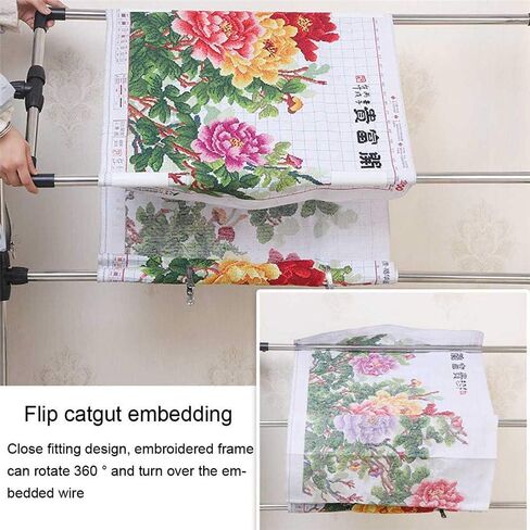 Needlework Floor Frame, Adjustable Cross Stitch Craft Stand, Standing Embroidery Lap Table, for Art Craft Sewing Holder in Saudi Arabia