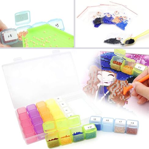 60 قطعة من أدوات الرسم الماسي 5D ، اكسسوارات الطلاء DIY الماس الصليب لاصق كلاي لعيد الحب الحرفية ، مجموعات صينية وأداة التثبيت صندوق التطريز أسطوانة الماس للبالغين أو الأطفال in Kuwait